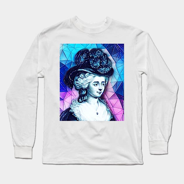 Frances Burney Snowy Portrait | Frances Burney Artwork 8 Long Sleeve T-Shirt by JustLit